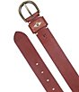 Frye 1.49#double; Embroidered Loop Leather Belt, Color:Tan - Image 3