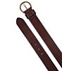 Frye 1.5#double; Woven Keeper Leather Belt, Color:Tan - Image 3