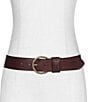 Frye 1.5#double; Woven Keeper Leather Belt, Color:Tan - Image 4