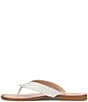 Color:White - Image 4 - Ava Leather Fringe Thong Sandals