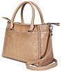 Frye Beige Joy Satchel Bag, Color:Beige - Image 2