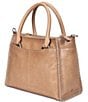 Frye Beige Joy Satchel Bag, Color:Beige - Image 5