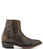 Color:Black - Image 2 - Billy Distressed Leather Booties