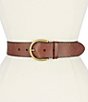 Color:Brown - Image 1 - 1.5#double; Campus Leather Classic Belt