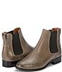 Color:Grey - Image 6 - Carly Chelsea Leather Booties