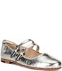 Frye Carson Metallic Leather Mary Jane Flats - Image 1