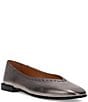 Color:Metallic Dark Pewter - Image 1 - Claire Leather Slip-On Dress Flats