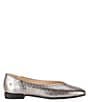 Color:Metallic Dark Pewter - Image 2 - Claire Leather Slip-On Dress Flats