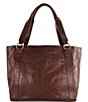 Color:Cognac - Image 2 - Corrine Leather Tote Bag