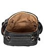 Color:Black - Image 5 - Denver Leather Backpack