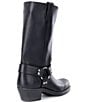 Frye Harness 12R Leather Square Toe Moto Boots, Black - Image 3