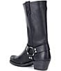Frye Harness 12R Leather Square Toe Moto Boots, Black - Image 5
