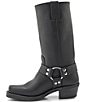 Frye Harness 12R Leather Square Toe Moto Boots, Black - Image 6