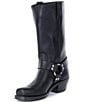 Frye Harness 12R Leather Square Toe Moto Boots, Black - Image 7