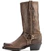 Frye Harness 12R Leather Square Toe Moto Boots, Smoke - Image 4