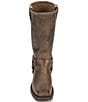 Frye Harness 12R Leather Square Toe Moto Boots, Smoke - Image 5
