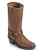 Frye Harness 12R Leather Square Toe Moto Boots, Tan - Image 1