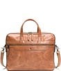 Color:Whiskey - Image 1 - Holden Leather Slim Briefcase