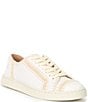Color:White - Image 1 - Ivy Leather Crochet Low Lace Sneakers