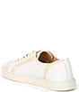 Color:White - Image 3 - Ivy Leather Crochet Low Lace Sneakers