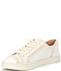 Color:White - Image 4 - Ivy Leather Crochet Low Lace Sneakers