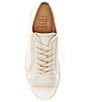 Color:White - Image 5 - Ivy Leather Crochet Low Lace Sneakers