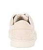 Color:Ivory - Image 3 - Ivy Leather Floral Embossed Lace-Up Sneakers