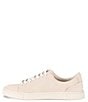 Color:Ivory - Image 4 - Ivy Leather Floral Embossed Lace-Up Sneakers