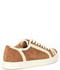 Color:Almond - Image 2 - Ivy Suede Crochet Low Lace Sneakers