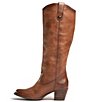 Color:Cognac - Image 4 - Jackie Button Leather Tall Western Boots