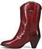 Color:Wine - Image 4 - June Western Leather Booties