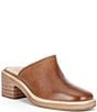 Frye Kate Leather Square Toe Block Heel Mules - Image 1