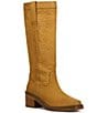 Color:Marigold - Image 1 - Kate Pull-On Floral Embossed Leather Boots