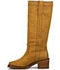 Color:Marigold - Image 4 - Kate Pull-On Floral Embossed Leather Boots