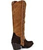Frye Laila Suede Tall Western Chain Block Heel Boots - Image 2