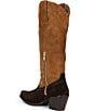 Frye Laila Suede Tall Western Chain Block Heel Boots - Image 3