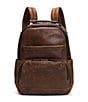 Frye Logan Burnished Leather Backpack, Color:Dark Brown - Image 1