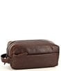 Color:Dark Brown - Image 1 - Logan Large Leather Travel Kit