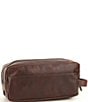 Color:Dark Brown - Image 2 - Logan Large Leather Travel Kit