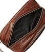Color:Dark Brown - Image 3 - Logan Large Leather Travel Kit
