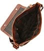 Color:Cognac - Image 2 - Logan Leather Messenger Bag