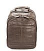 Color:Slate - Image 1 - Logan Multi Zip Leather Backpack