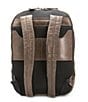 Color:Slate - Image 2 - Logan Multi Zip Leather Backpack