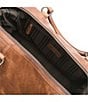 Color:Cognac - Image 4 - Logan Overnight Leather Weekender Duffle Bag