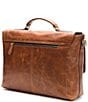Color:Cognac - Image 2 - Logan Top Handle Leather Briefcase