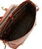 Color:Cognac - Image 3 - Logan Top Handle Leather Briefcase