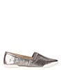 Color:Metallic Dark Pewter - Image 2 - Melanie Leather Slip-On Flats