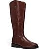 Frye Melissa Button Leather Tall Inside Zip Boots - Image 1