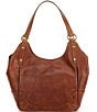 Frye Melissa Four Poster Gold Hardware Tote Bag, Color:Cognac - Image 1