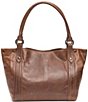 Color:Dark Brown - Image 1 - Melissa Leather Shoulder Bag